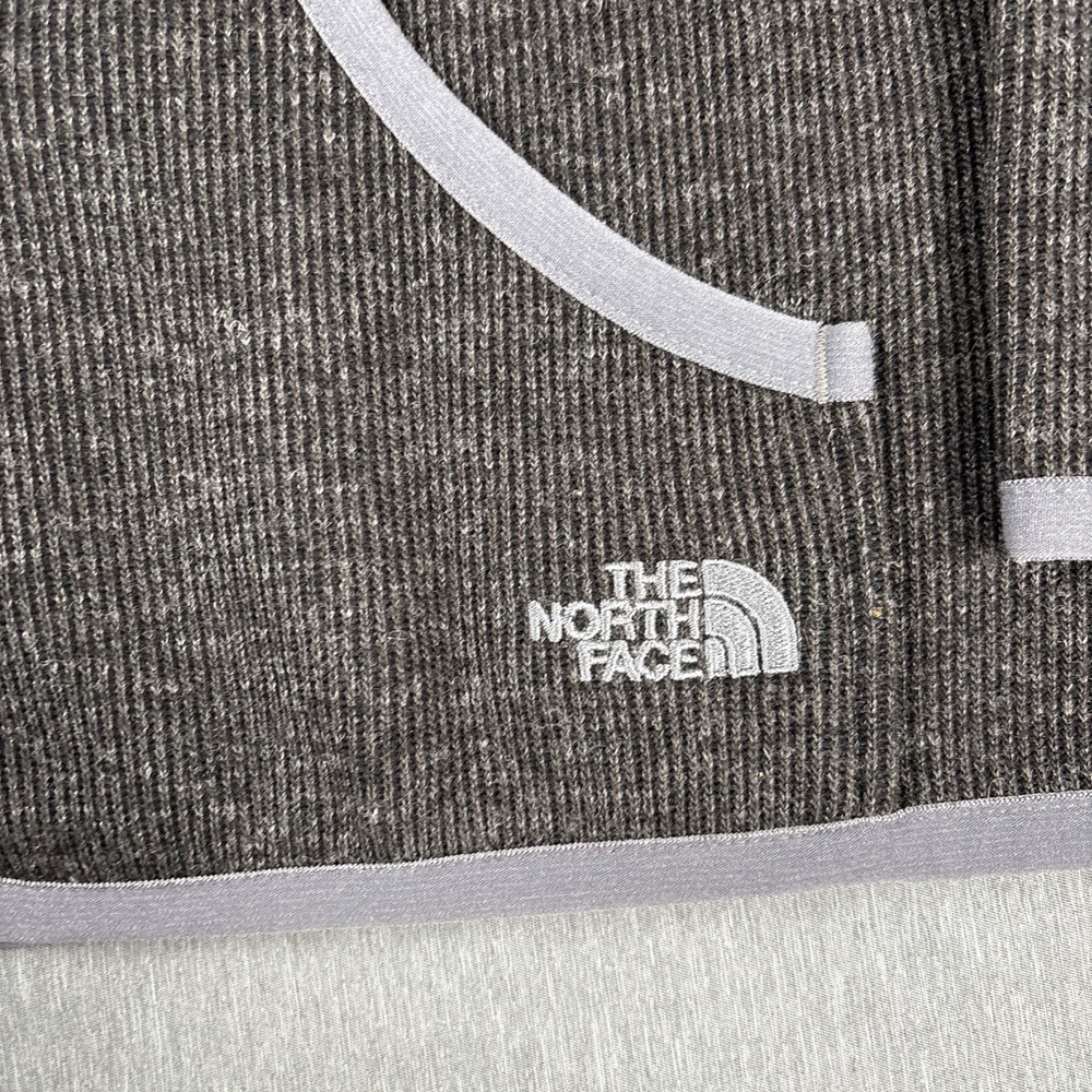 The North Face Ribbed Fleece Full Zip Up Jacket Women's - Size XL - Dark Gray - Picture 4 of 16